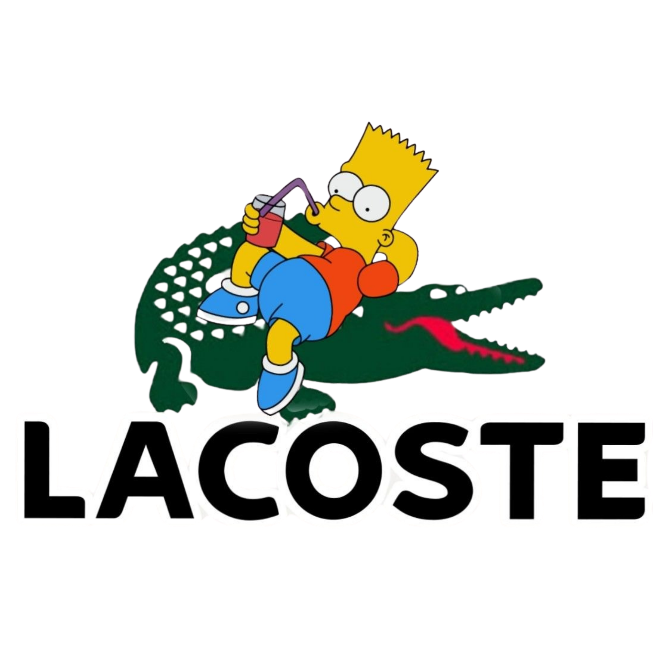 Bart and crocodile design — transparent PNG from the pack